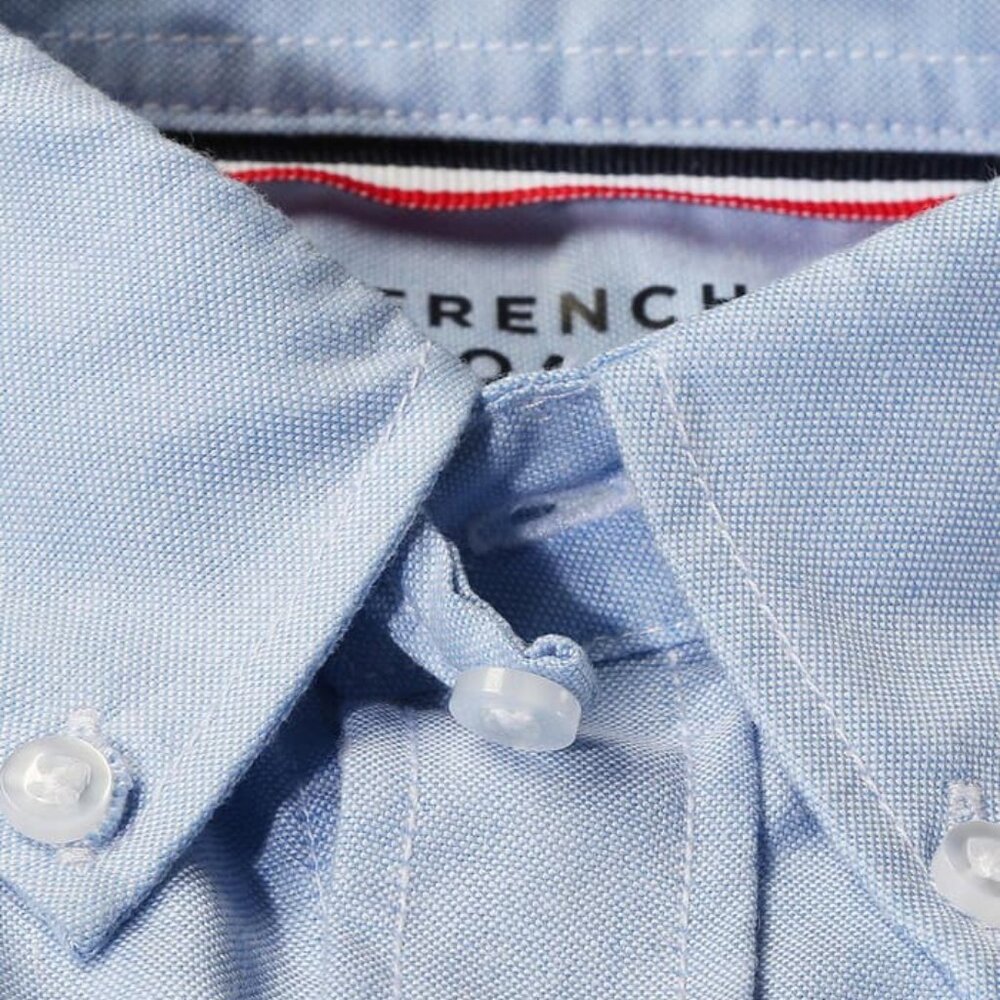 French Toast SE9002 Boys Oxford Long Sleeve Button Down Shirt Light Blue - Picture 3 of 5